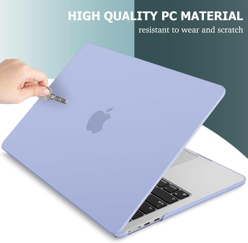 May Chen for M4 MacBook Air 13.6 inch Case 2025 2024 2023 2022 Release A3240 M3 A3113 M2 A2681, Plastic Hard Shell Case for MacBook Air 13.6" with Retina Display Fits Touch ID, Airy Blue A+ - Image 4